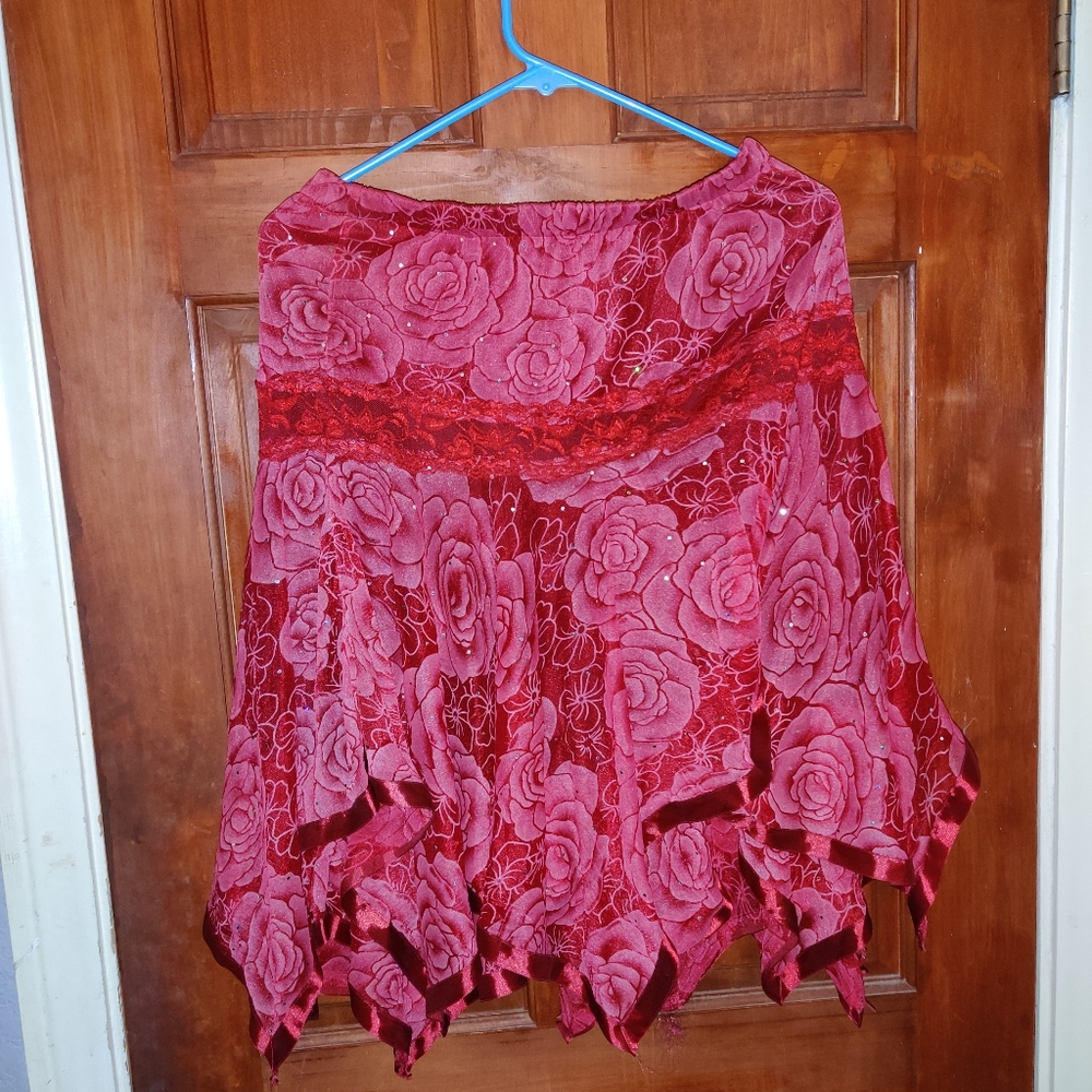 Red fairyesque skirt/dress